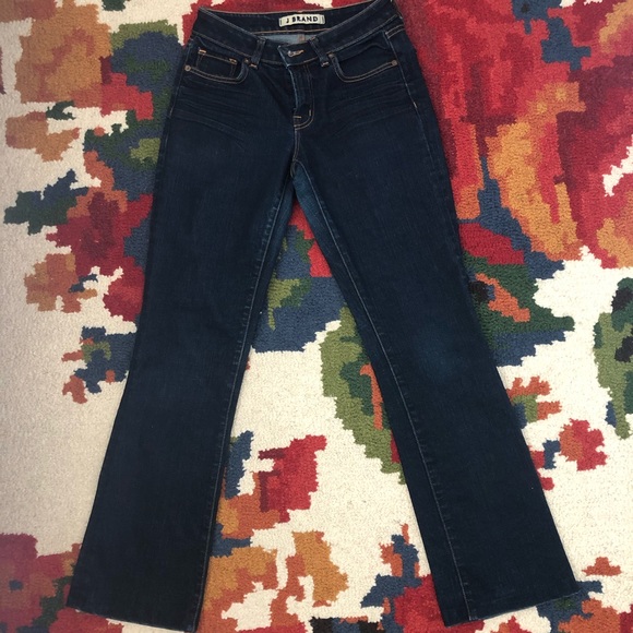 J Brand Size 27 Flare Jean Dark Denim - Picture 1 of 7